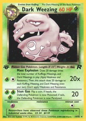 Dark Weezing - 14/82 - Holo Rare - 1st Edition